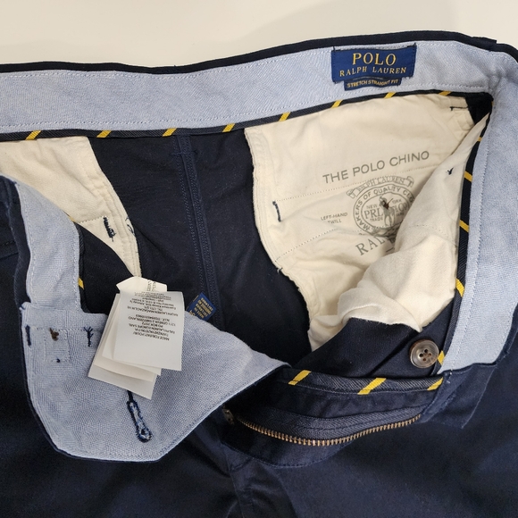 Polo Ralph Lauren Chino Pants Men's 34x34 Aviator Navy Stretch Straight Fit - Picture 8 of 14